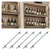 5-Piece Aluminum Alloy Shelf Guard Rail Set, Gray, 34 cm view 1