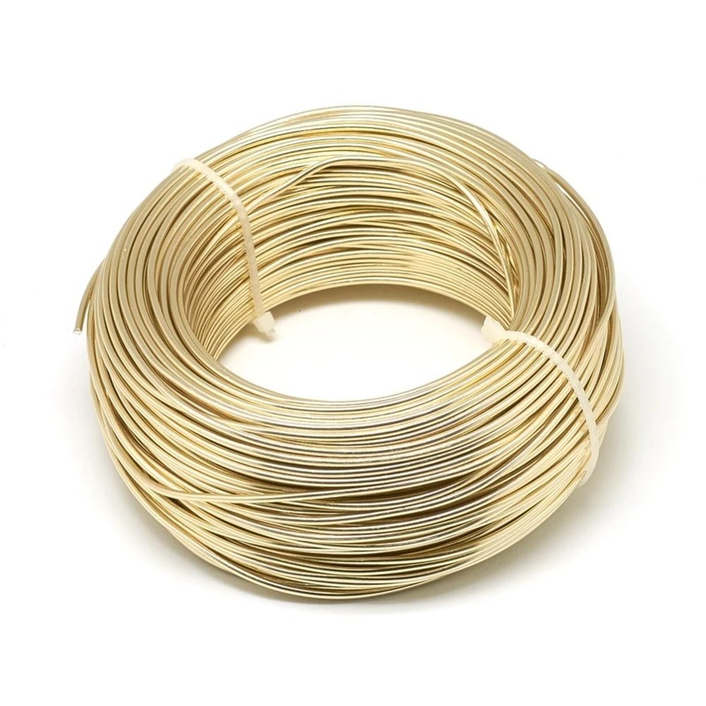 Bonsai Wire, 500 g, 0.6/0 mm Aluminum Wire, Champagne Gold, 5 mm, 35 m