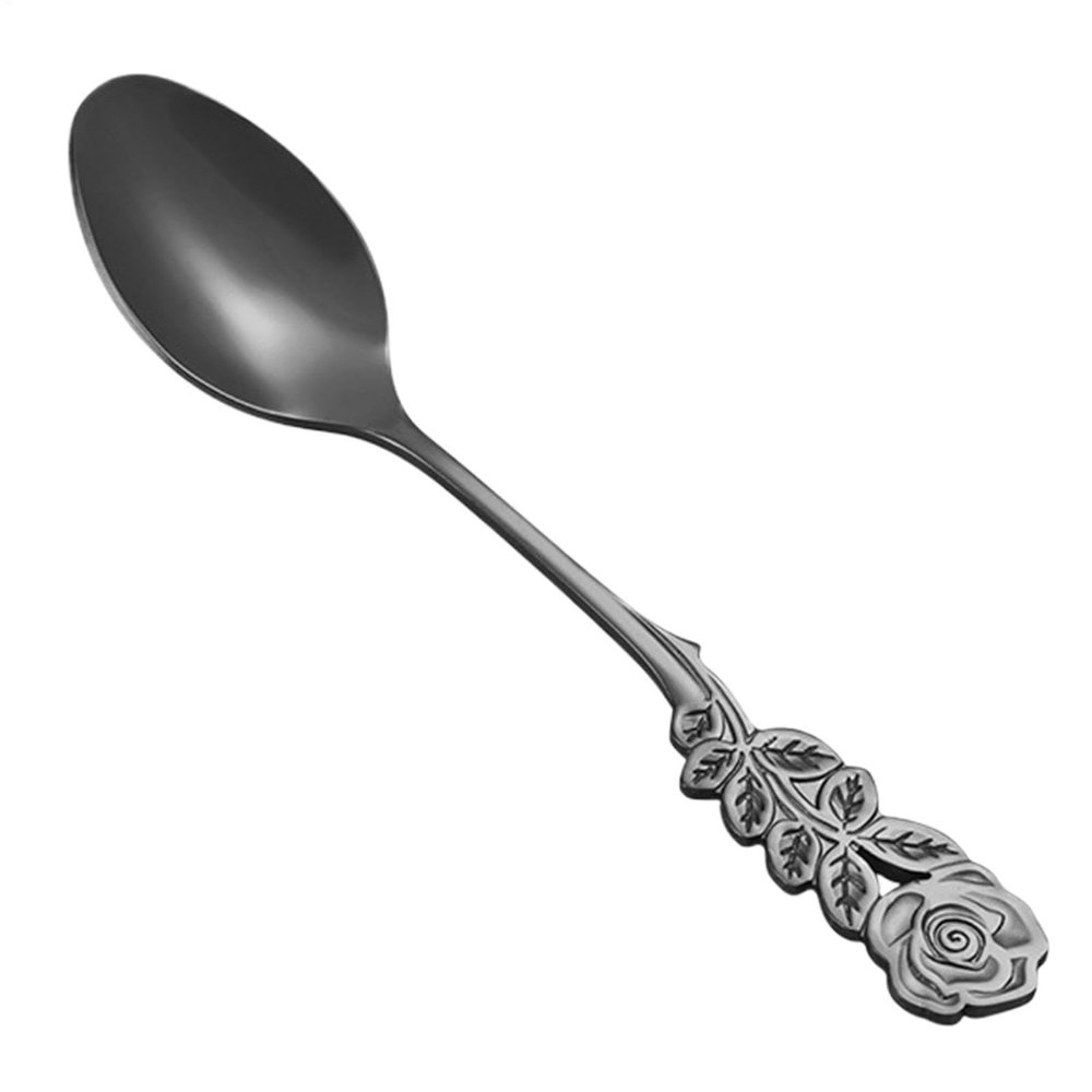 Stainless Steel Serving Spoon with Floral Handle