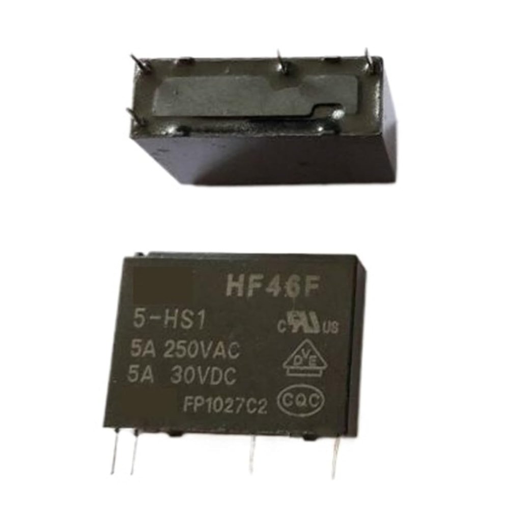 PKNVKZIDK 10-Pack 5A 4-Pin HF46F-24-HS1 Power Relay, Normally Open