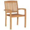 GeenYuu Set of 4 Stackable Solid Teak Garden Chairs view 1