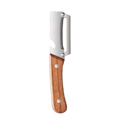 Peeler with Wooden Handle and Bottle Opener
