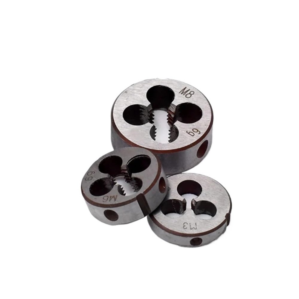 UNC Round Thread-Cutting Dies, 2-Pack, for Multiple UNC/UNF Threads (3/8–40)