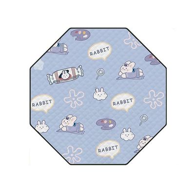 TBATM Lightweight Foldable Octagonal Waterproof Picnic Blanket with Handle, Rabbits