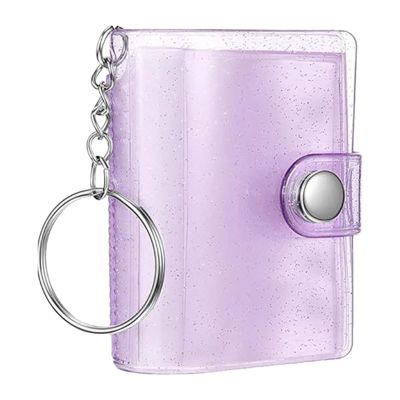 Portable Photo Keychain - 24 Mini Binder Photo Pockets Set