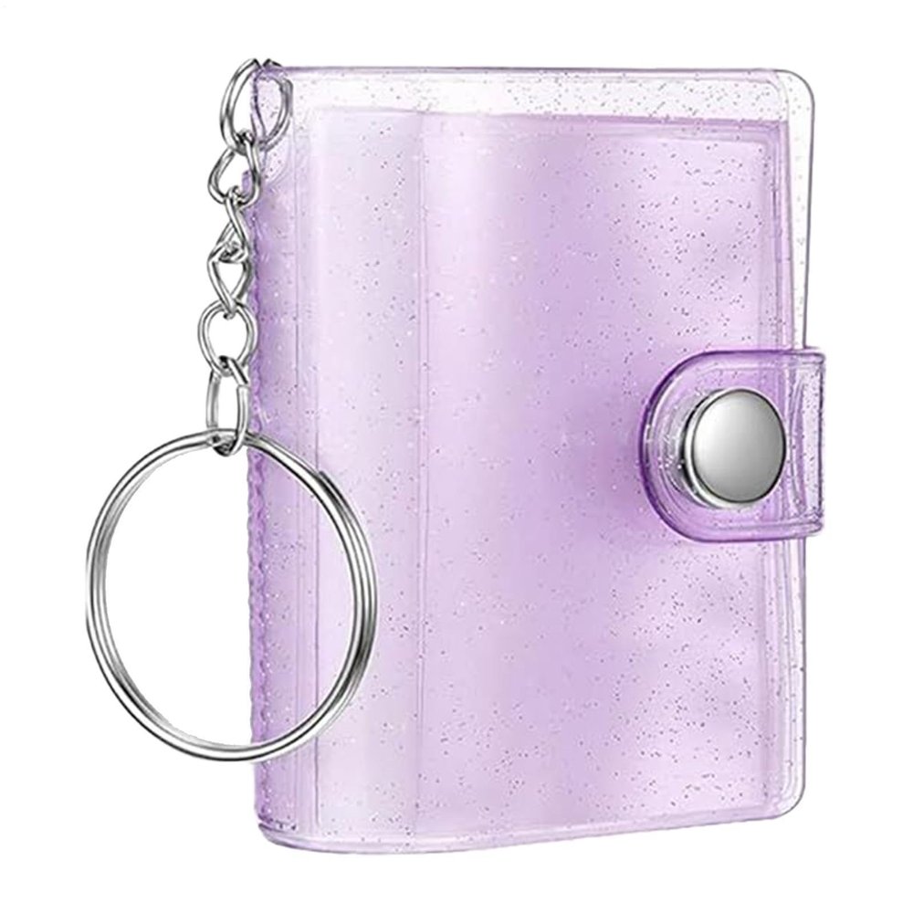 Portable Photo Keychain - 24 Mini Binder Photo Pockets Set