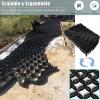 Generic Ground Grid, 2-Inch Pathway Stabilizer for Gravel, Cement, and Sand, Cuttable Geogrid Paving for Gardens, Shed Foundations, Driveways, and Patios, 3,000 kg Load Capacity (Color: W) view 3