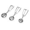 3-Piece 304 Stainless Steel Cookie Scoop Set, Ice Cream Scoops with Non-Slip Handles for Home and Dessert Shops view 3