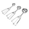 3-Piece 304 Stainless Steel Cookie Scoop Set, Ice Cream Scoops with Non-Slip Handles for Home and Dessert Shops view 4