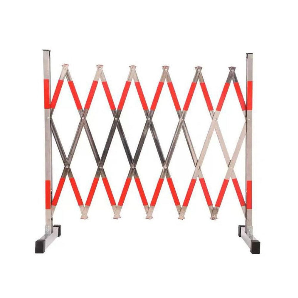 Retractable Stainless Steel Guardrail - Easy-Install Safety Barrier with 270° Folding Design for Construction Sites and Outdoor Areas