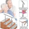 Outdoor Stair Handrail, Stainless Steel Railing for 1–3 Steps, 85 cm High, 110 cm/43 in view 3