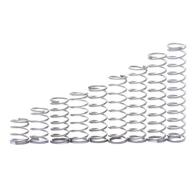 304 Stainless Steel Compression Springs, 5-Piece Set, 2.0 mm Wire, 12–30 mm Outer Diameter