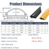 YUEKOPOU PVC Cable Channel Set, Wood Look, 2 Semicircular Covers, Self-Adhesive, Gold, W 50 mm x L 50 cm view 2