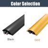 YUEKOPOU PVC Cable Channel Set, Wood Look, 2 Semicircular Covers, Self-Adhesive, Gold, W 50 mm x L 50 cm view 3