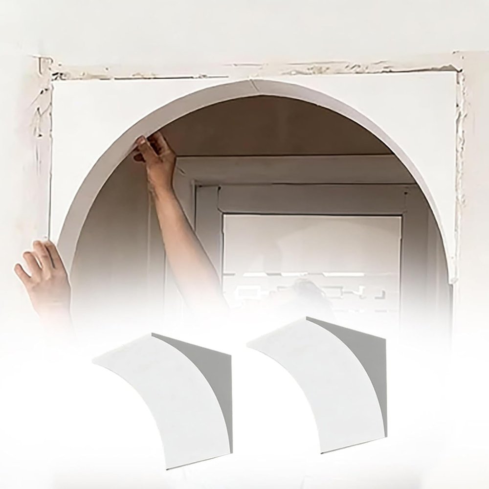 LJISEHG 2-Piece Rounded Door Arch Set, Paintable Semicircular Arch Trim for Indoor Use, 21 × 21 × 21 cm