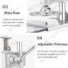 Manual Commercial Dough Press, Stainless Steel, Adjustable Thickness, 14 cm view 4
