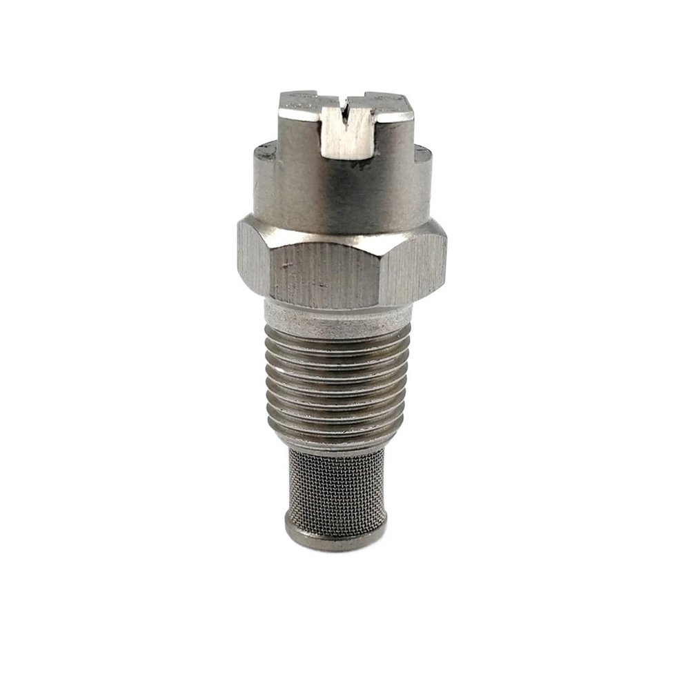 Stainless Steel Flat-Fan Spray Nozzle with Filter, 1/8" and 1/4" Threads (1 of 4, 11010)