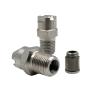 Stainless Steel Flat-Fan Spray Nozzle with Filter, 1/8" and 1/4" Threads (1 of 4, 11010) view 4