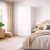 KUBUTKU Multipurpose Wardrobe Cabinet, 2 Doors, 5 Compartments, White, 180.5 x 50 x 40 cm view 2