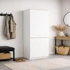 KUBUTKU Multipurpose Wardrobe Cabinet, 2 Doors, 5 Compartments, White, 180.5 x 50 x 40 cm view 3