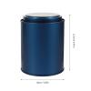 Multifunctional Blue Tin Tea Canister, Airtight view 2