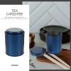 Multifunctional Blue Tin Tea Canister, Airtight view 4