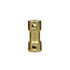 Brass Shaft Coupling D9 × L20 mm with Top Screw view 1