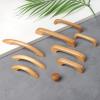 LKDCNUP Wooden Cabinet Handles, 2-Pack, Arch-Shaped, 64 mm Hole Centers view 2