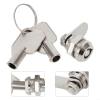 Zinc Alloy Cam Lock for Cabinets, Drawers, Lockers, Mailboxes and RV Doors, 12 mm Hole, 10 mm Depth (1 Pc.) view 4