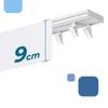 Fenster DEKOR Curtain Track with 9 cm Fascia, Double-Track PVC Ceiling Rail, White, 170 cm view 2