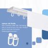 Fenster DEKOR Curtain Track with 9 cm Fascia, Double-Track PVC Ceiling Rail, White, 170 cm view 3