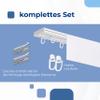 Fenster DEKOR Curtain Track with 9 cm Fascia, Double-Track PVC Ceiling Rail, White, 170 cm view 4