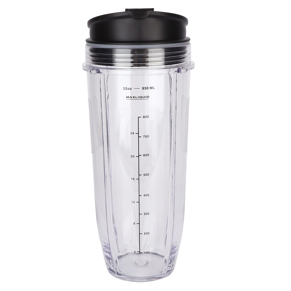 32 oz Replacement Cup and Lid, Compatible with Nutri Mixer Juicers