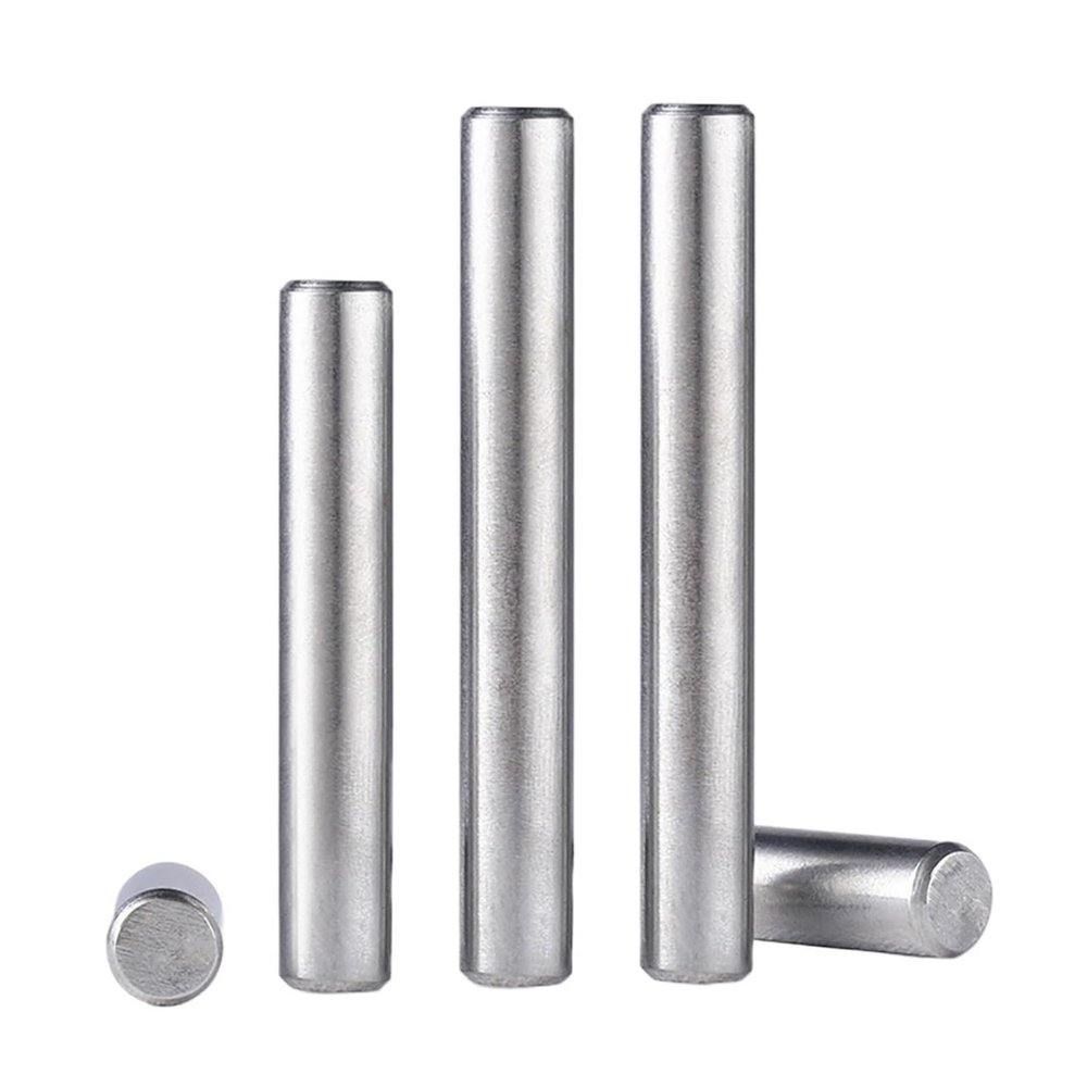 Polished Nickel Dowel Pins, 304 Stainless Steel, Silver, M1–M12 x 4–100 mm (80 mm–M1.5)