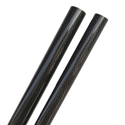 3K Carbon Fiber Tube, Hollow Rod, Smooth Glossy, 500 mm, 2 Pieces, 51 × 49 mm