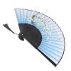 Jelquix Foldable Hand Fan, Elegant Cut-Out Design for Weddings, Parties, Dance Decoration, Lightweight Portable Prop for Home and Office (Blue) view 3