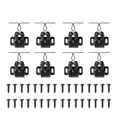 Double Roller Cabinet Latch for Cabinets and Doors with Locking Screws, Multicolor, 2/8 pcs