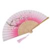 Jelquix Foldable Hand Fan - Elegant Design for Weddings and Parties (PINK) view 1