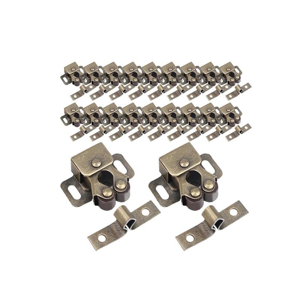 Double Roller Catch, 20-Pack, Bronze (Color 1)