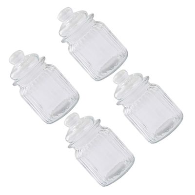 TEMPNAP 4-Pack 230 mL Glass Storage Jars with Screw Lids