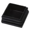 Padivine 40mm x 40mm Plastic Square Tube Inserts - Black Caps, 10 Pieces view 3