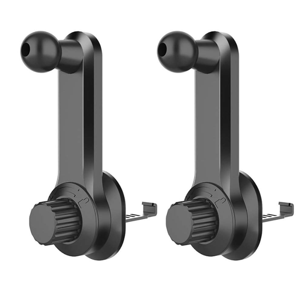Zerodeko 2-Pack Car Phone Holders, Air Vent Mounts with 360° Rotation, ABS and Metal, for Round Air Vents, Black