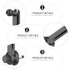 Zerodeko 2-Pack Car Phone Holders, Air Vent Mounts with 360° Rotation, ABS and Metal, for Round Air Vents, Black view 3