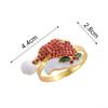Zinc Alloy Napkin Ring with Diamond Accent - Christmas Hat Design view 2
