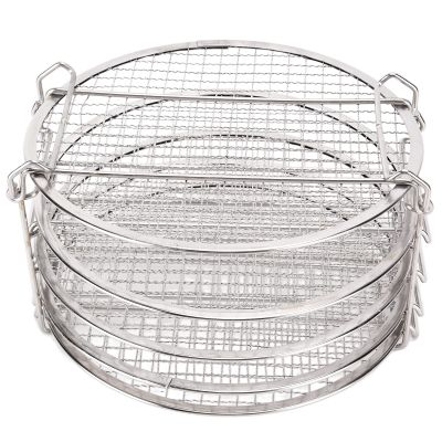 Vvikizy Premium Air Fryer Rack with Scald-Protection Gloves for Foodi, Stackable Stainless Steel Drying Rack, 5 Tiers
