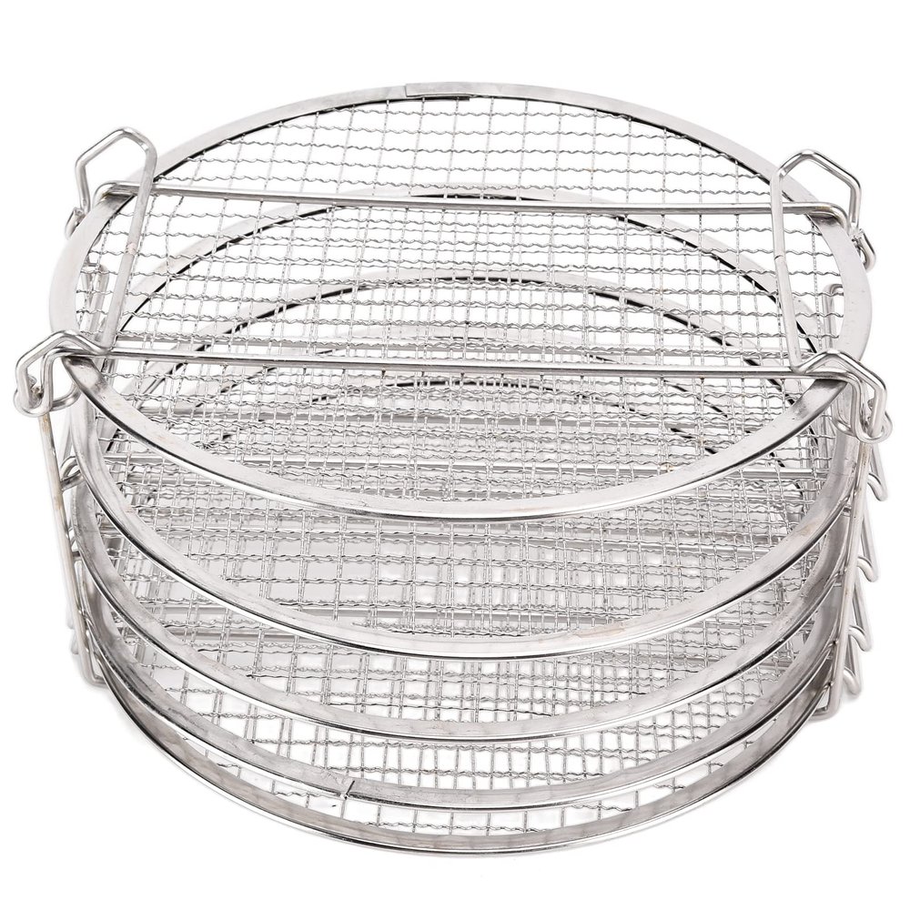 Vvikizy Premium Air Fryer Rack with Scald-Protection Gloves for Foodi, Stackable Stainless Steel Drying Rack, 5 Tiers
