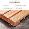 Non-Slip Teak Wood Bath Mat for Bathroom Floors, Commercial Quality, Waterproof, 53.3 x 73.7 cm, Square view 2