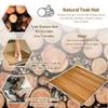 Non-Slip Teak Wood Bath Mat for Bathroom Floors, Commercial Quality, Waterproof, 53.3 x 73.7 cm, Square view 3