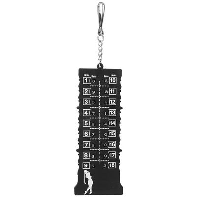 Adfaga Golf Score Counter, 18-Hole Stroke Tracker, Portable ABS Golf Scorecard, Black/Red, 16 x 6 cm