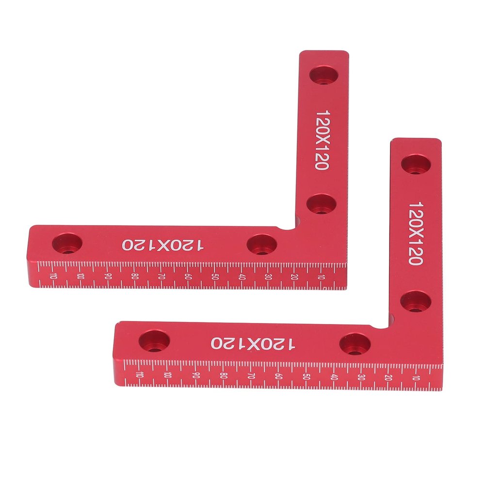 Vvikizy Clear-Scale Right-Angle Clamps, Aluminum Alloy, 90-Degree Positioning Tool, 2-Piece Set for Woodworking